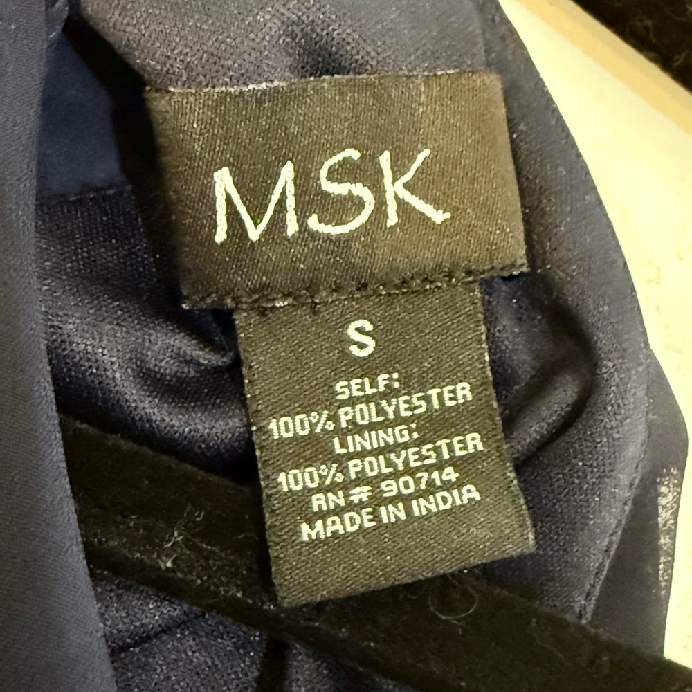 NEW MSK Tie Back Chiffon Wide Leg Navy Halter Neck Evening Jumpsuit - Picture 10 of 11